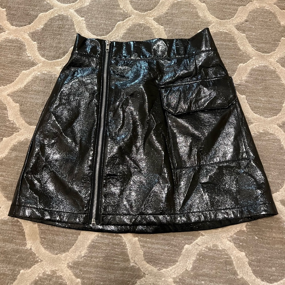 Black shiny mags & pye skirt size medium